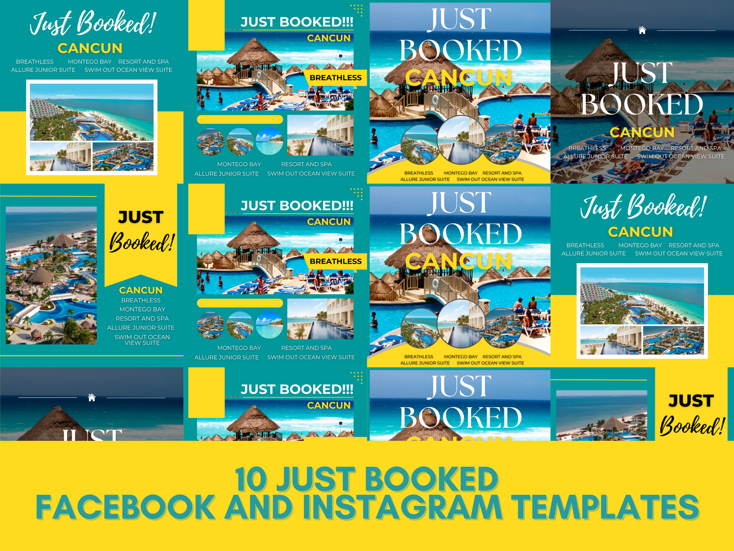 Just Booked Set 4 Facebook And Instagram