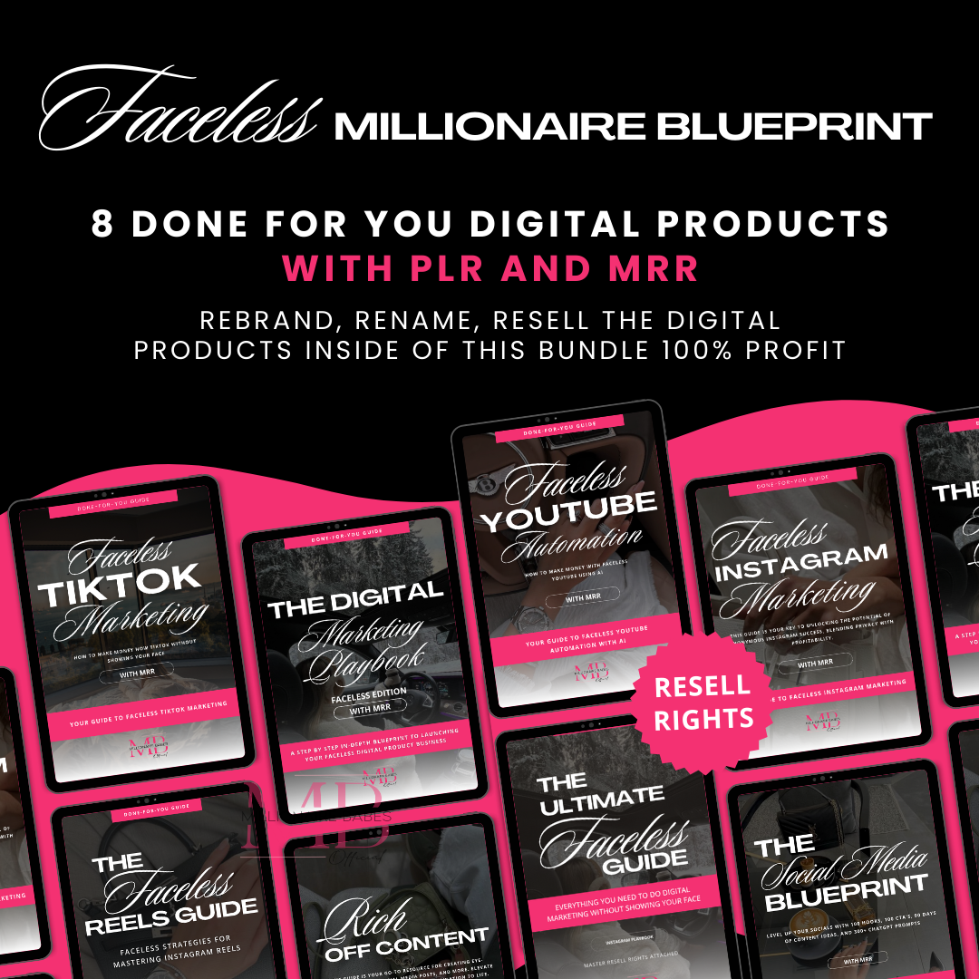 Millionaire Babes Faceless Blueprint (BUNDLE)