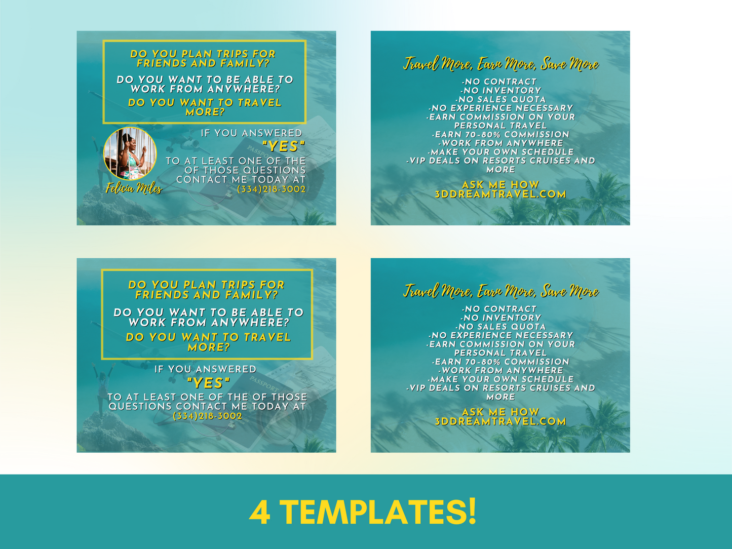 Become a Travel Agent Template Set 4