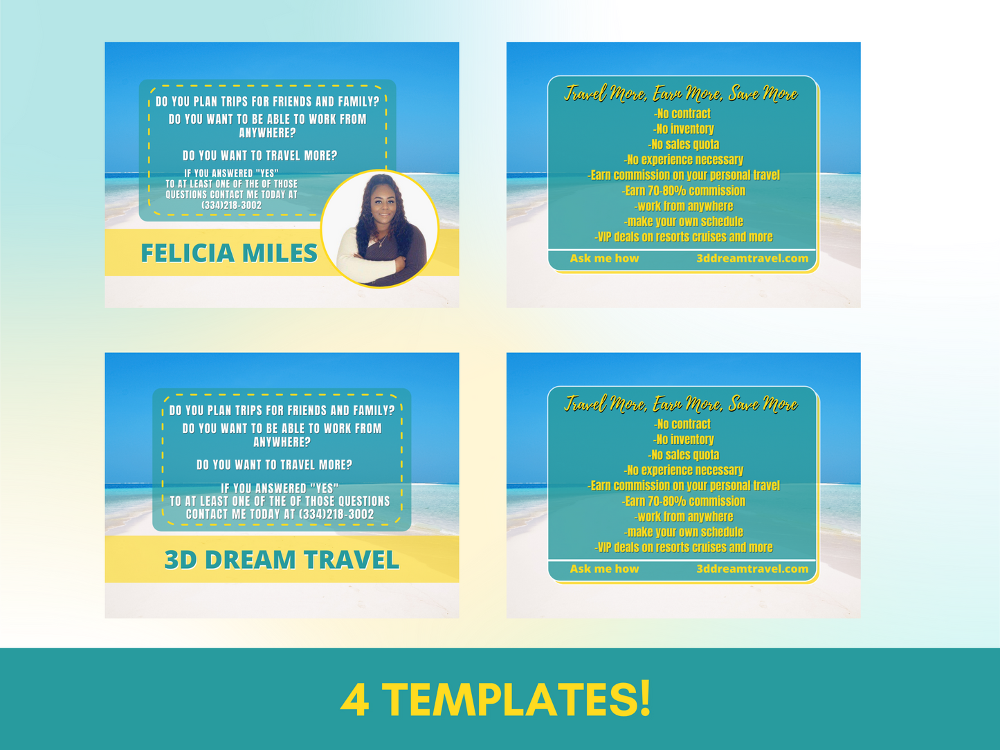 Become a Travel Agent Template Set 3