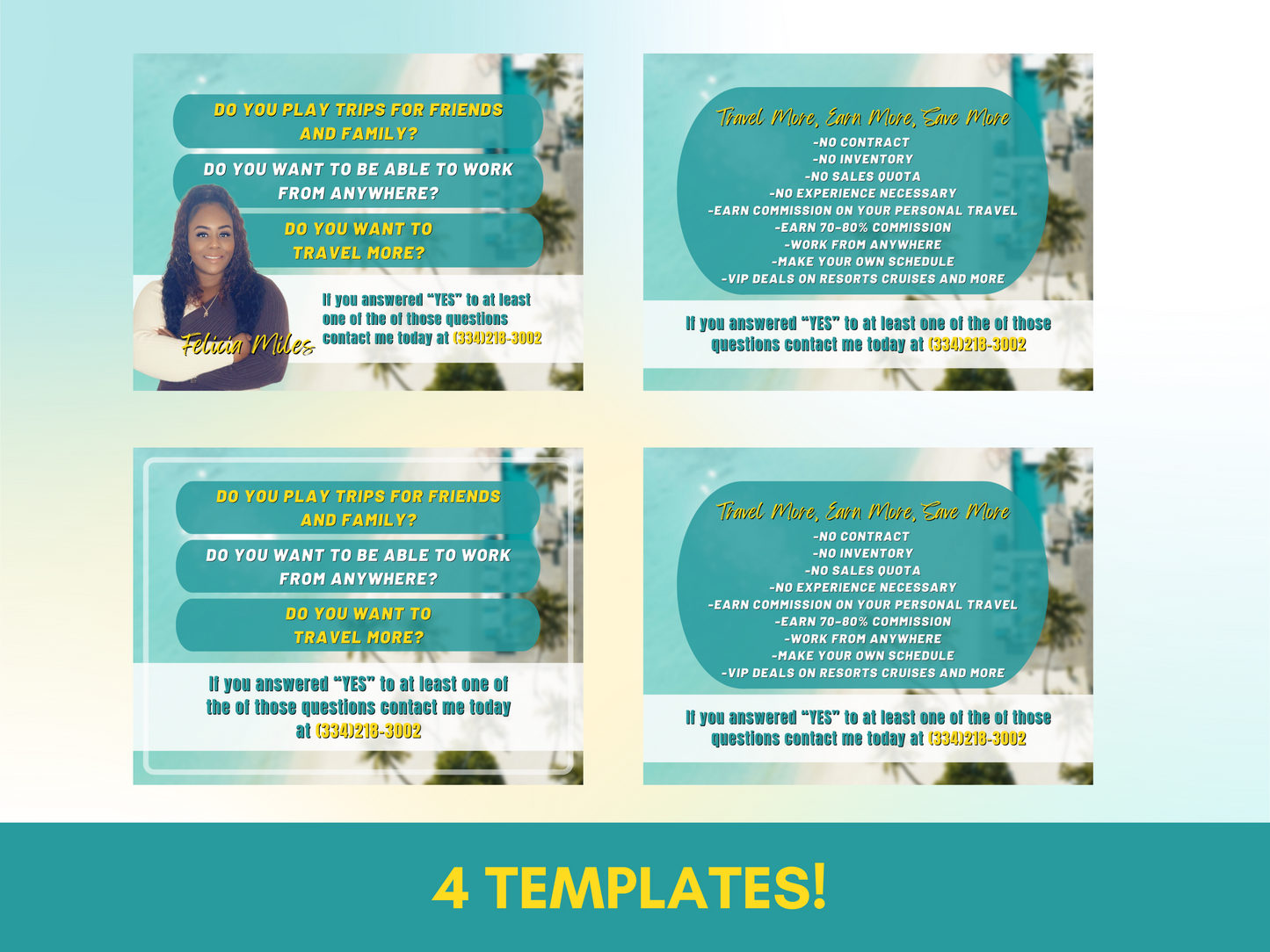 Become a Travel Agent Template Set 5