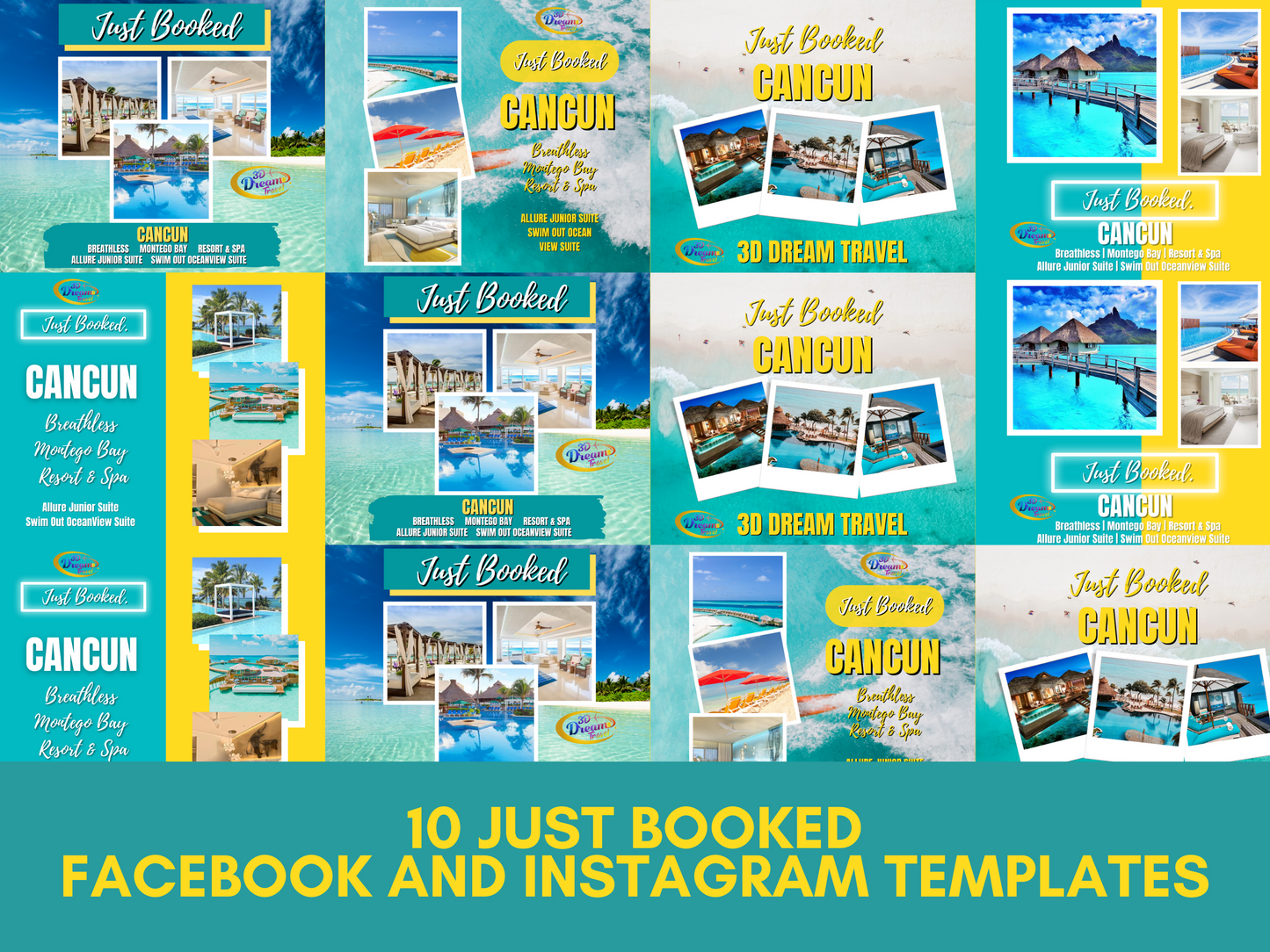 Just Booked Set 3 Facebook And Instagram