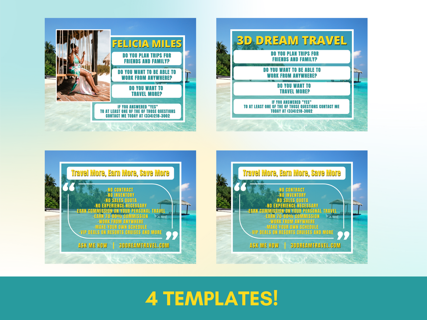 Become a Travel Agent Template Set 1