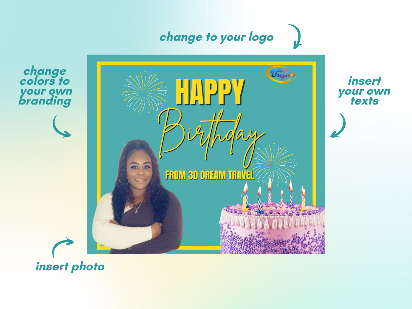 Happy Birthday Flyers With Gif Set 1