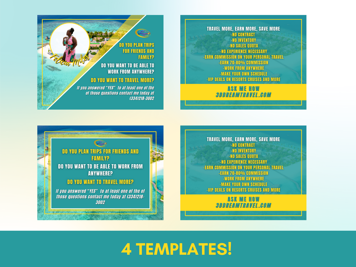 Become a Travel Agent Template Set 2