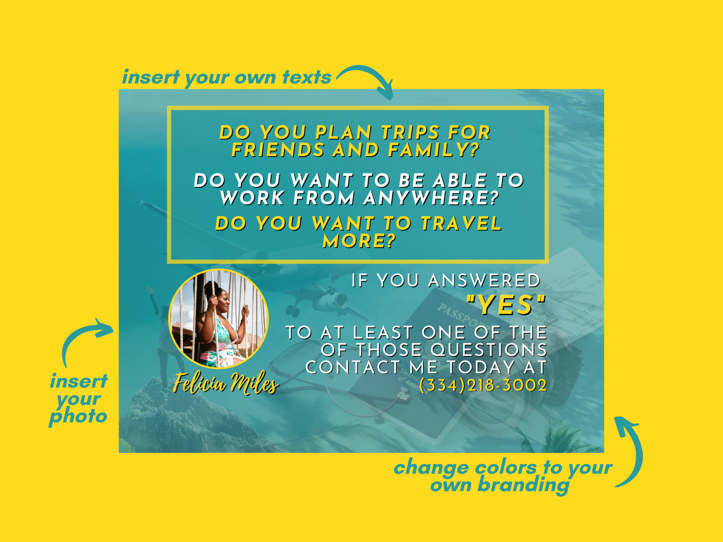 Become a Travel Agent Template Set 4