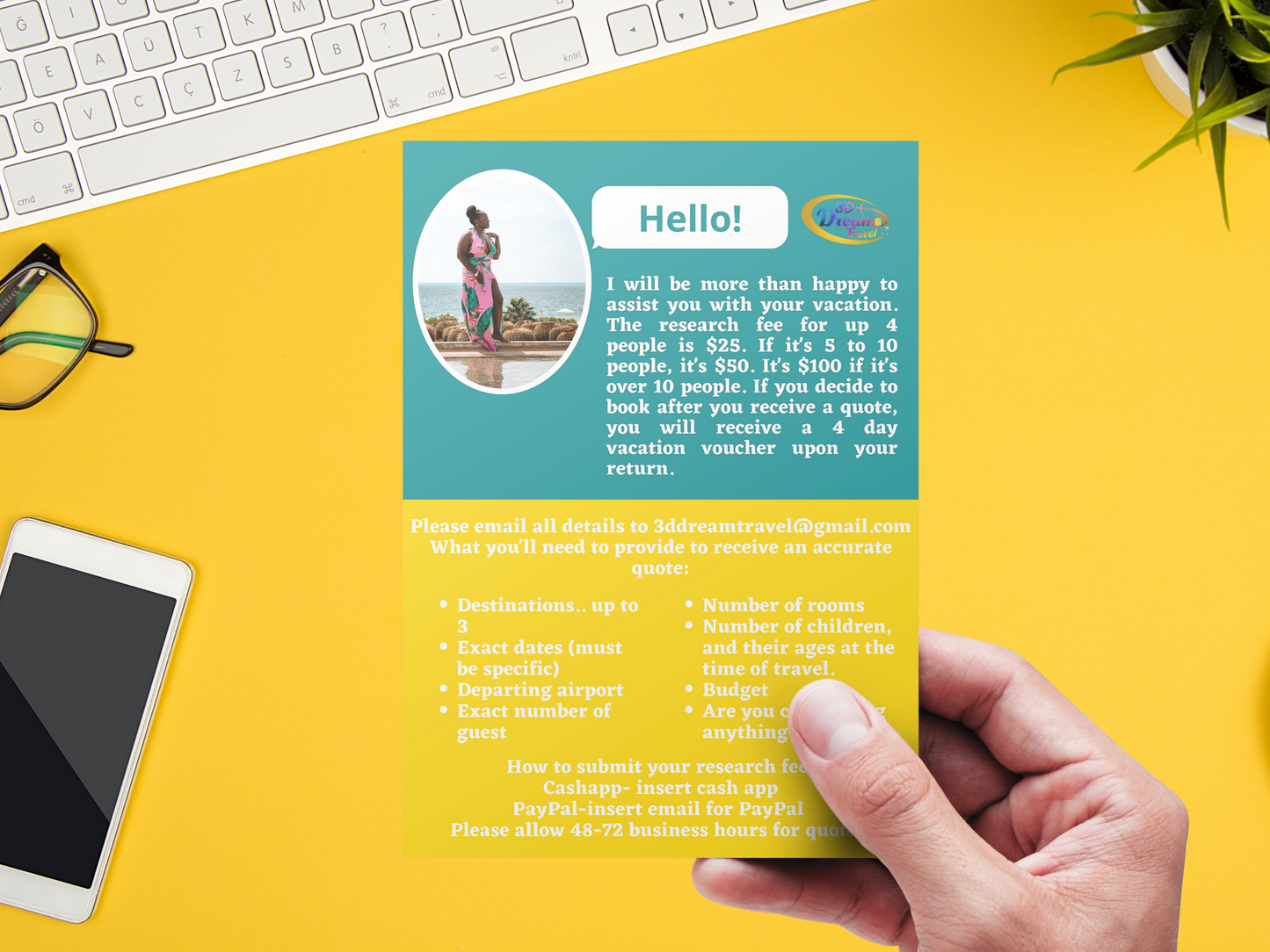 Research Fee Verbiage Flyer Set 1
