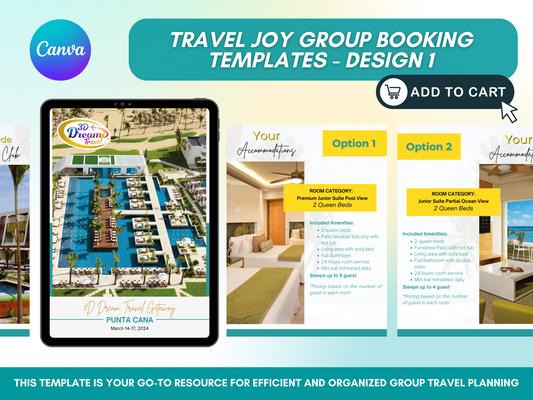 Travel Joy Group Booking Template - Design 1