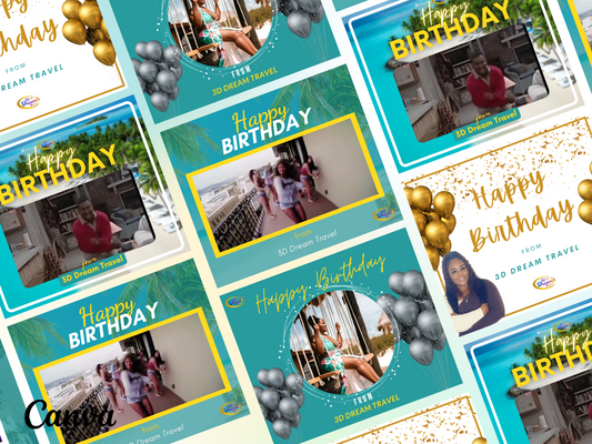 Happy Birthday Flyers With Gif Set 2